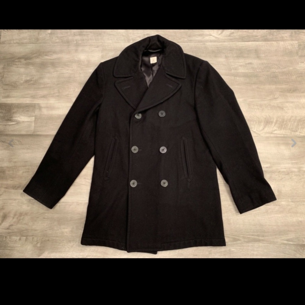 Vtg US Men's Peacoat Military Jacket Pea Coat 38